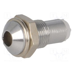 1 pcs x SIGNAL-CONSTRUCT - SMQ1 069 - LED holder, 3mm, chromium, metal, convex, with plastic plug