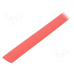 5 m x TASKER - GTM 9548 R - Heat shrink sleeve, glueless, 2: 1, 9.5mm, L: 1m, red, polyolefine
