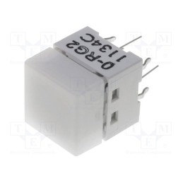 1 pcs x OMRON OCB - B3W-9000-RG2N - Switch: keypad, Pos: 2, SPST-NO, 0.05A/24VDC, white, LED, red/green