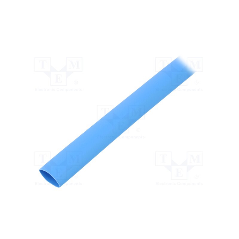 5 m x TASKER - GTM 9548 B - Heat shrink sleeve, glueless, 2: 1, 9.5mm, L: 1m, blue, polyolefine