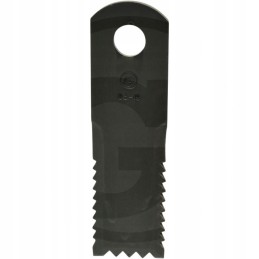 Flail knife for hf straw chopper with teeth