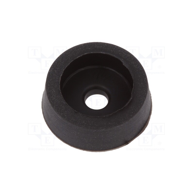 20 pcs x MASZCZYK - FI-1 BK ABS - Foot, H: 5mm, black, ABS, Dim: Ø14mm, Ømount.hole: 2.9mm