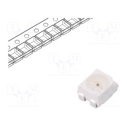 1 pcs x BROADCOM (AVAGO) - HSME-A401-P4PM1 - LED, SMD, 3528,PLCC4, green, 45÷112.5mcd, 3.5x2.8x1.9mm, 120°, 50mA