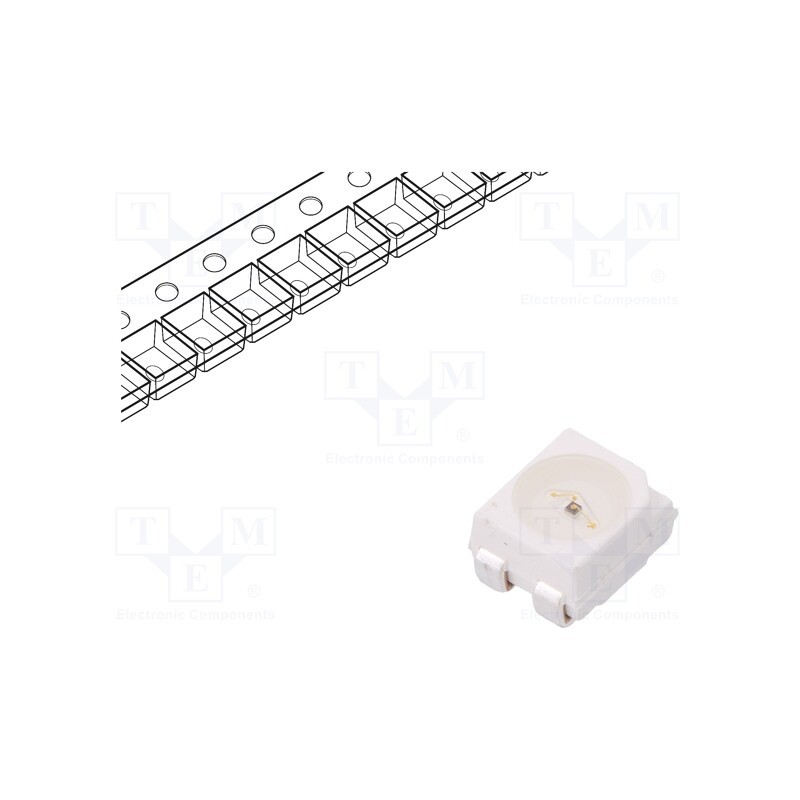 1 pcs x BROADCOM (AVAGO) - HSME-A401-P4PM1 - LED, SMD, 3528,PLCC4, green, 45÷112.5mcd, 3.5x2.8x1.9mm, 120°, 50mA