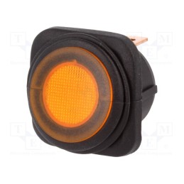 1 pcs x SCI - R13-203B84-01-BAAN1 - ROCKER, SPST, Pos: 2, ON-OFF, 10A/250VAC, 25A/12VDC, yellow, IP65