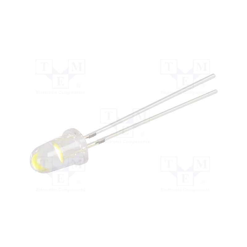 1 pcs x OPTOSUPPLY - OSW47E5211A - LED, 5mm, white, 15°, Front: convex, 2.9÷3.4V, No.of term: 2, 357mW