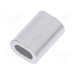 20 pcs x DROMET - ZLA.1 - Ferrule, aluminium, for rope, Ørope: 1mm, L: 5mm
