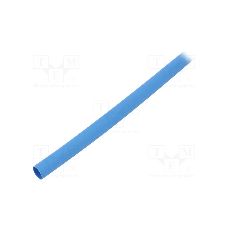 5 m x TASKER - GTM 6432 B - Heat shrink sleeve, glueless, 2: 1, 6.4mm, L: 1m, blue, polyolefine