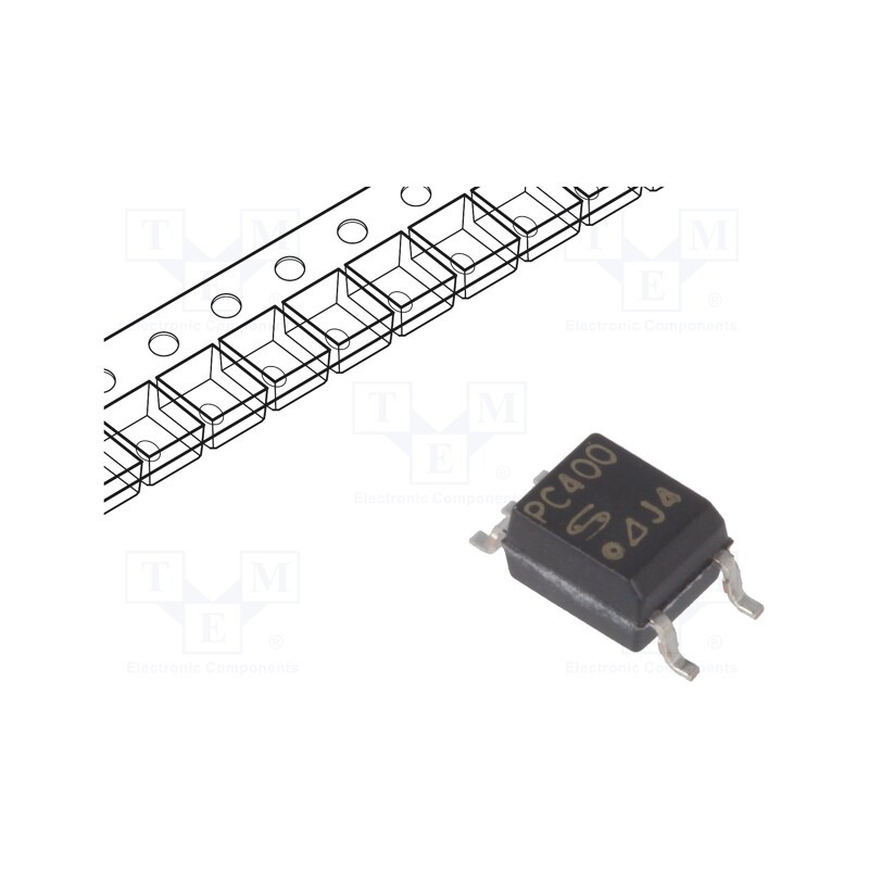 1 pcs x SHARP - PC400J00000F - Optocoupler, SMD, Ch: 1, OUT: transistor, 3.75kV, SO5