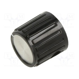 1 pcs x TE Connectivity - 6-1437624-0 - Accessories: knob, Ø6.38mm, Illumin: none, Body: black, PKG