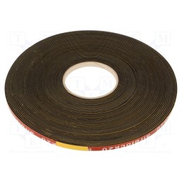 20 m x ROZTOCZE - USPE-08.02 - Gasket, EPDM, Thk: 2mm, L: 20m, W: 8mm, Mounting: self-adhesive