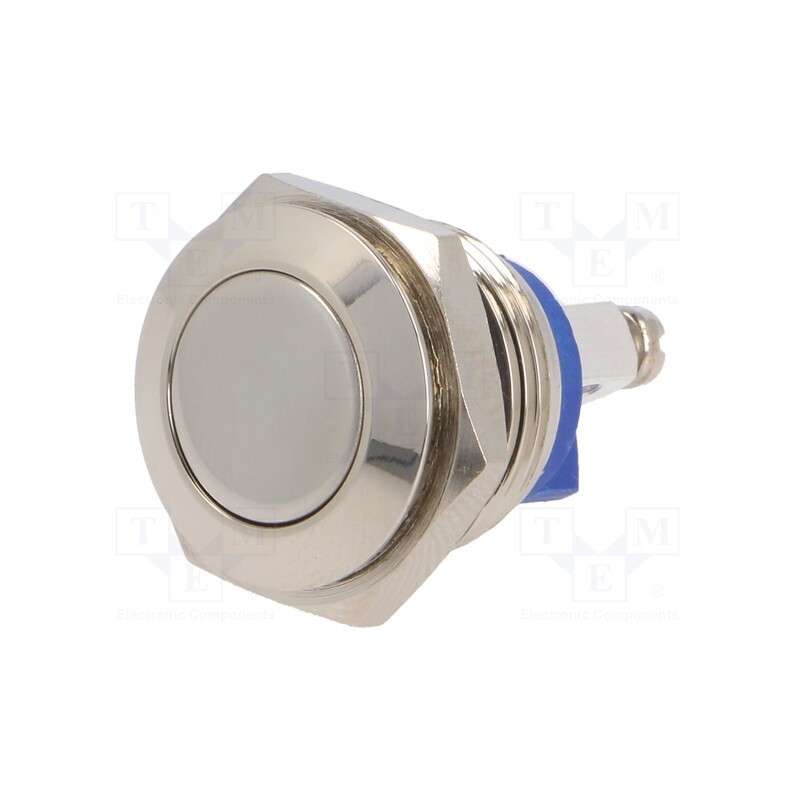 1 pcs x ONPOW - GQ16F-10/N - Switch: vandal resistant, Pos: 2, SPST-NO, 2A/36VDC, IP65, OFF-(ON)