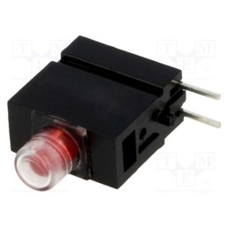 1 pcs x MENTOR - 1808.2035 - LED, in housing, red, 3mm, No.of diodes: 1, 20mA, Lens: red,diffused
