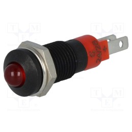 1 pcs x SIGNAL-CONSTRUCT - SMRD08014 - Indicator: LED, prominent, red, 24÷28VDC, Ø8.2mm, IP40, metal
