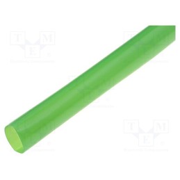 5 m x RADPOL - WRJCC2400120010030I1 - Heat shrink sleeve, glueless, 2: 1, 2.4mm, L: 1m, green, polyolefine