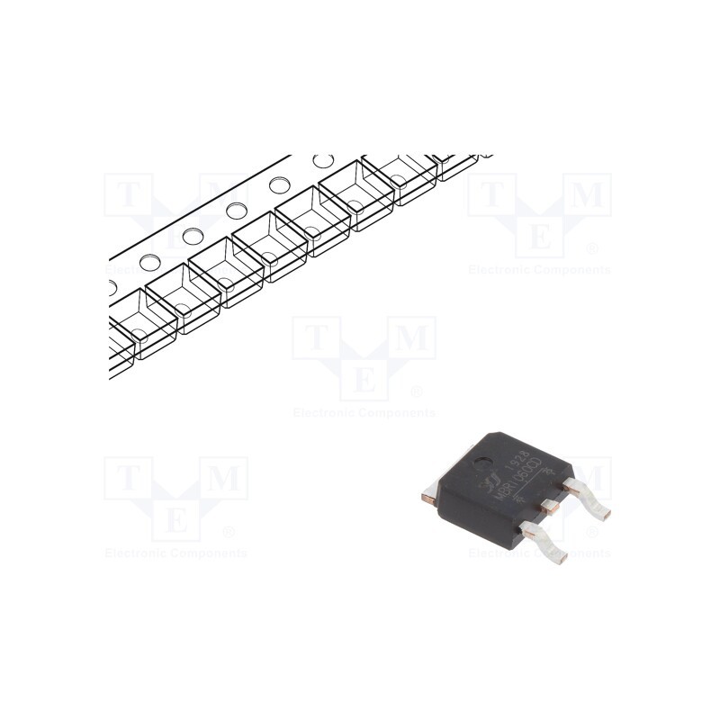 3 pcs x YANGJIE TECHNOLOGY - MBR1060CD - Diode: Schottky rectifying, SMD, 60V, 5Ax2, TO252,