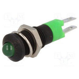 1 pcs x SIGNAL-CONSTRUCT - SMRD08212 - Indicator: LED, prominent, green, 12÷14VDC, Ø8.2mm, IP40, metal