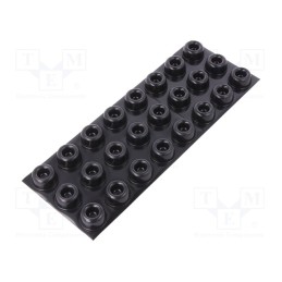 24 pcs x 3M - 7000001881 - Self-adhesive foot, H: 10.2mm, black, polyurethane, Dim: Ø22.4mm