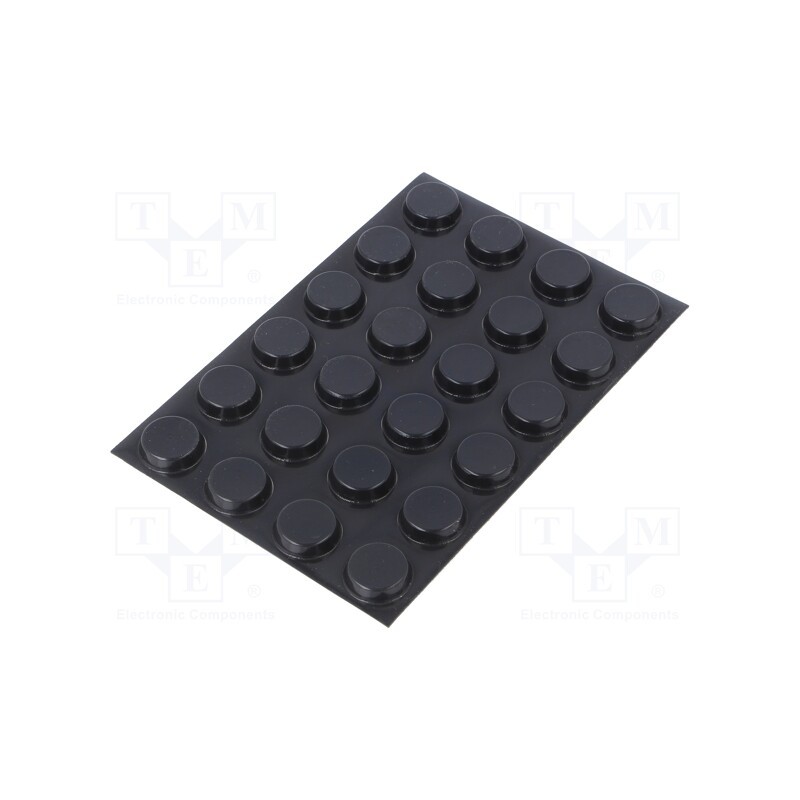 24 pcs x 3M - 7000051862 - Self-adhesive foot, H: 5mm, black, polyurethane, Dim: Ø20mm, Bumpon