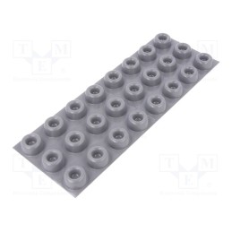 24 pcs x 3M - 7000001882 - Self-adhesive foot, H: 10.2mm, grey, polyurethane, Dim: Ø22.4mm