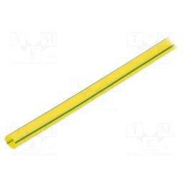 5 m x RADPOL - WRJCC1271640010030K1 - Heat shrink sleeve, glueless, 2: 1, 12.7mm, L: 1m, yellow-green