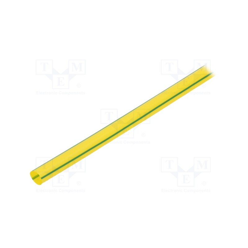 5 m x RADPOL - WRJCC1271640010030K1 - Heat shrink sleeve, glueless, 2: 1, 12.7mm, L: 1m, yellow-green
