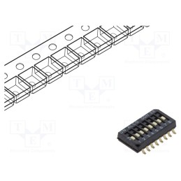 1 pcs x TE Connectivity - 1-1571983-1 - Switch: DIP-SWITCH, Poles number: 8, ON-OFF, 0.1A/50VDC, Pos: 2