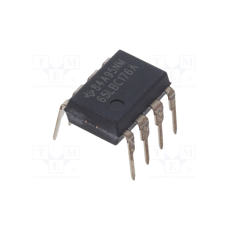 1 pcs x TEXAS INSTRUMENTS - SN65LBC176AP - IC: interface, transceiver, RS485, 30Mbps, PDIP8, 4.75÷5.25VDC