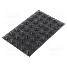 40 pcs x 3M - 7000052035 - Self-adhesive foot, H: 6.4mm, black, polyurethane, Dim: Ø15.9mm