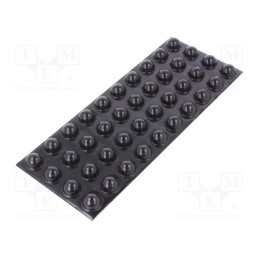 40 pcs x 3M - 7000001886 - Self-adhesive foot, H: 9.7mm, black, polyurethane, Dim: Ø19.1mm