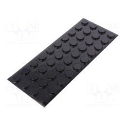 40 pcs x 3M - 7000001900 - Self-adhesive foot, H: 4.1mm, black, polyurethane, Dim: Ø19.1mm