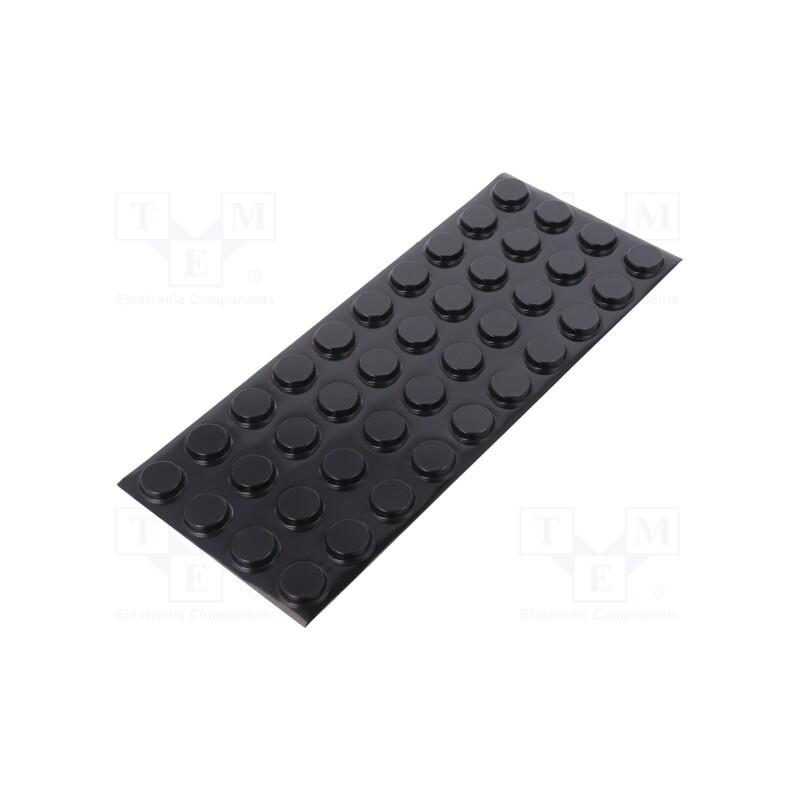 40 pcs x 3M - 7000001900 - Self-adhesive foot, H: 4.1mm, black, polyurethane, Dim: Ø19.1mm
