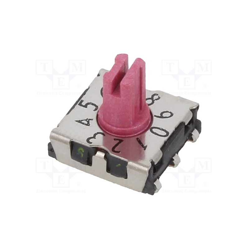 1 pcs x PTR HARTMANN - P25SMJ801 - Encoding switch, DEC/BCD, Pos: 10, SMD, Rcont max: 80mΩ, 7x7x2.5mm
