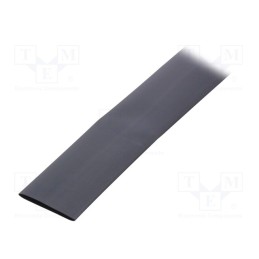 6 m x TE Connectivity - RNF-100-1-0-STK - Heat shrink sleeve, glueless,flexible, 2: 1, 25.4mm, L: 1.2m, black