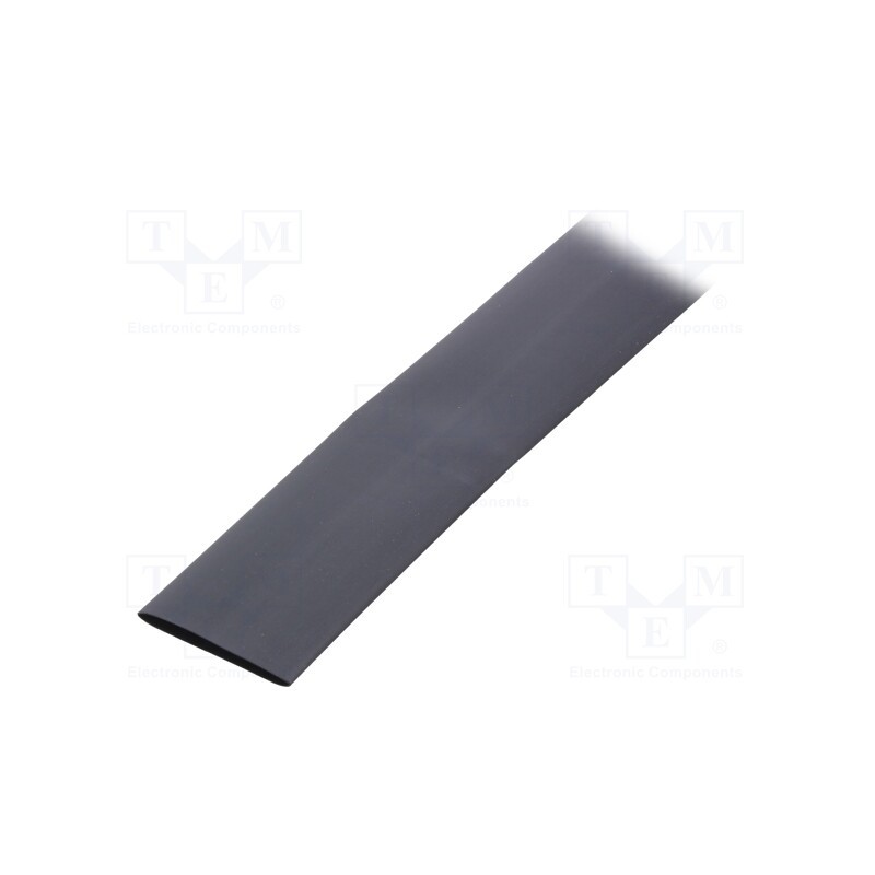 6 m x TE Connectivity - RNF-100-1-0-STK - Heat shrink sleeve, glueless,flexible, 2: 1, 25.4mm, L: 1.2m, black