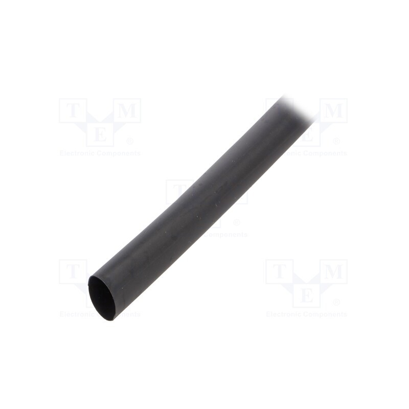 6 m x TE Connectivity - RNF-100-1/2-0-STK - Heat shrink sleeve, glueless,flexible, 2: 1, 12.7mm, L: 1.2m, black