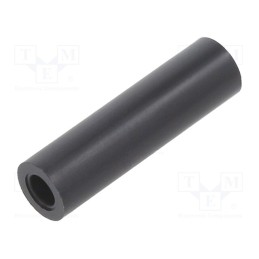 50 pcs x FIX&FASTEN - KDR25 - Spacer sleeve, cylindrical, polystyrene, L: 25mm, Øout: 7mm, black