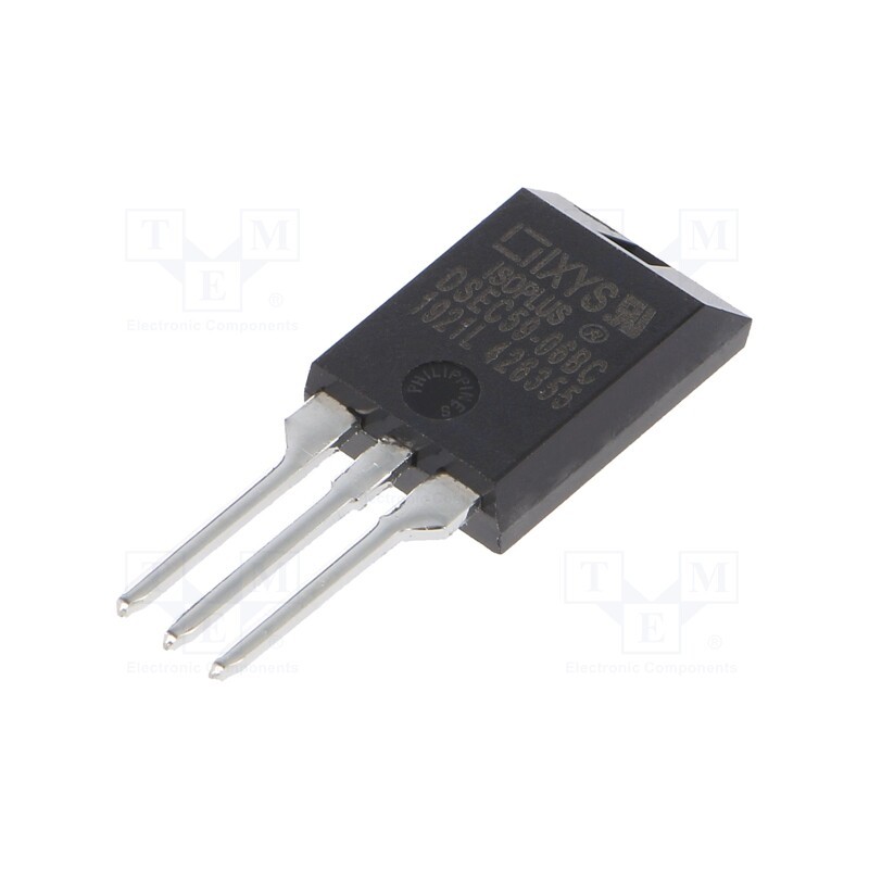 1 pcs x IXYS - DSEC59-06BC - Diode: rectifying, THT, 600V, 30Ax2, , Ifsm: 250A, ISOPLUS220™