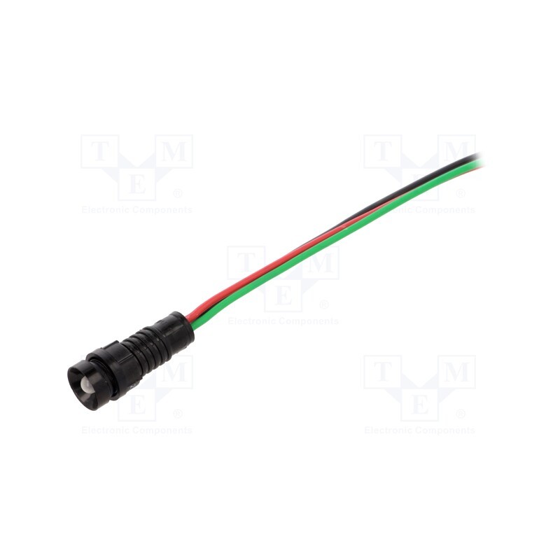 1 pcs x POLAM-ELTA - LRG-D5-230ACWK - Indicator: LED, recessed, red/green, 230VAC, Ø11mm, IP40, plastic