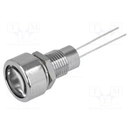 1 pcs x SIGNAL-CONSTRUCT - SDML080 - Indicator: LED, flat, red, Ø8.2mm, IP67, for PCB, brass, ØLED: 5mm