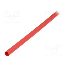 6 m x TE Connectivity - RNF-100-3/8-2-STK - Heat shrink sleeve, glueless,flexible, 2: 1, 9.5mm, L: 1.2m, red