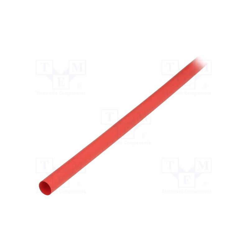 6 m x TE Connectivity - RNF-100-3/8-2-STK - Heat shrink sleeve, glueless,flexible, 2: 1, 9.5mm, L: 1.2m, red