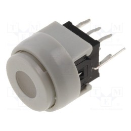 1 pcs x HIGHLY ELECTRIC - PB6136FBL-5 - Switch: keypad, Pos: 2, DPDT, 0.1A/30VDC, white, LED, white, THT, 1.5N