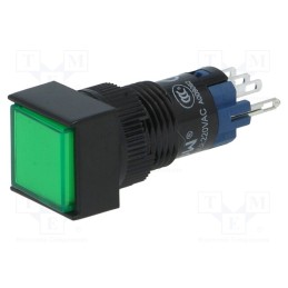 1 pcs x ONPOW - LAS2F-11Z/24/G - Switch: push-button, Pos: 2, SPDT, 0.5A/250VAC, 1A/24VDC, ON-ON