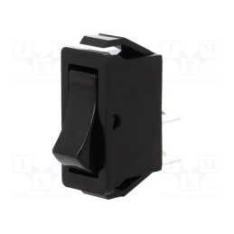1 pcs x BULGIN - C1500VQGBB - ROCKER, SPST, Pos: 2, ON-OFF, 16A/250VAC, black, none, Body: black