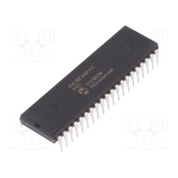 1 pcs x MICROCHIP TECHNOLOGY - PIC18F46K42-I/P - IC: PIC microcontroller, 64kB, 64MHz, 2.3÷5.5VDC, THT, DIP40, PIC18