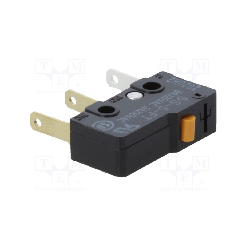 1 pcs x OMRON OCB - SS5FT - Microswitch SNAP ACTION, 3A/250VAC, without lever, SPDT, ON-(ON)
