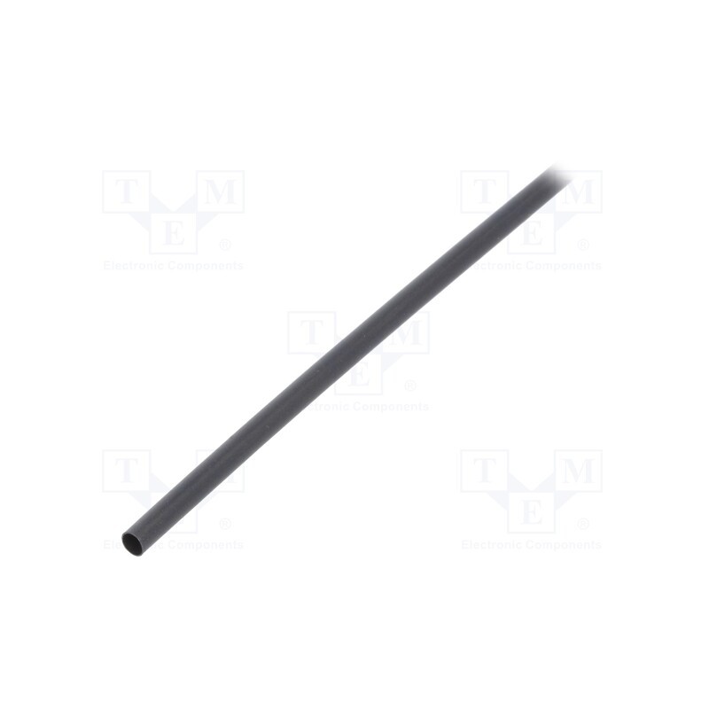 6 m x TE Connectivity - RNF-100-1/8-0-STK - Heat shrink sleeve, glueless,flexible, 2: 1, 3.2mm, L: 1.2m, black