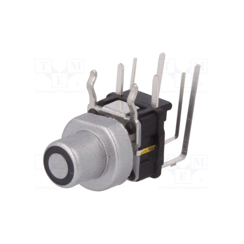 1 pcs x HIGHLY ELECTRIC - PB6156RSL-2C-102 - Switch: keypad, Pos: 2, SPST-NO, 0.05A/12VDC, silver, LED, yellow