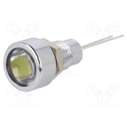 1 pcs x SIGNAL-CONSTRUCT - SDML081 - Indicator: LED, flat, yellow, Ø8.2mm, IP67, for PCB, brass, ØLED: 5mm